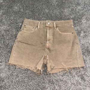 GAP Tan Frayed Jean Shorts